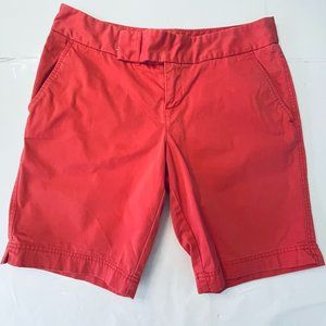 Eddie Bauer Vashon Fit Womens Shorts orange cotton, petite size 6